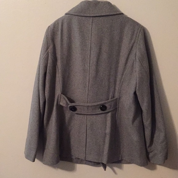 Gray Old Navy Petite Pea Coat - Picture 2 of 2